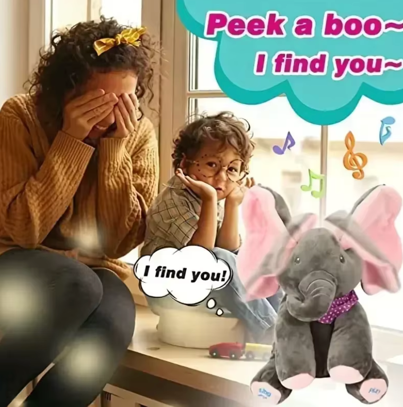 PeekyPal | Peek-a-Boo Talking Elephant Plush Toy